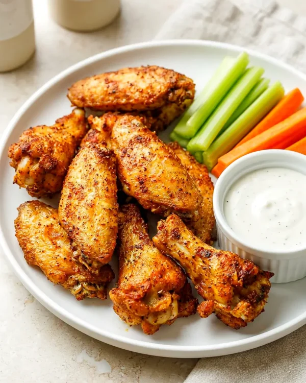 Crispy Air Fryer Chicken Wings (Dry Rub, No Breading)