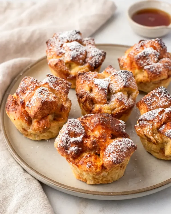 Air Fryer French Toast Muffins with Custardy Centers