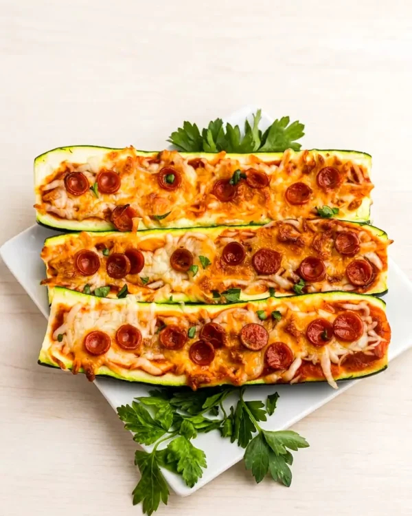 Air Fryer Zucchini Pizza Boats