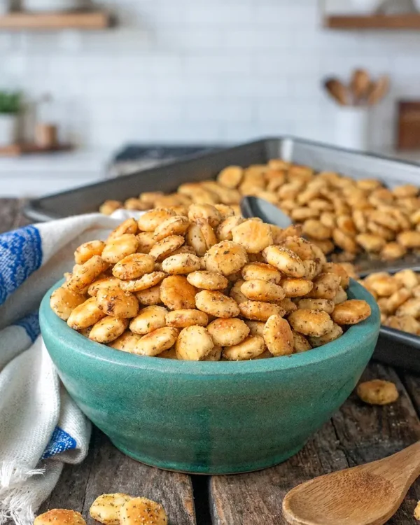Air Fryer Oyster Crackers with Ranch Seasoning