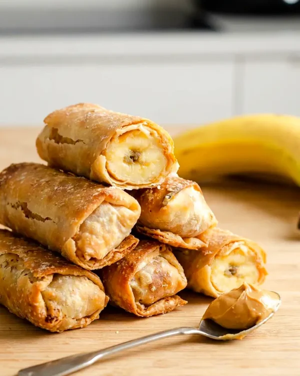 Air Fryer Peanut Butter Banana Egg Rolls
