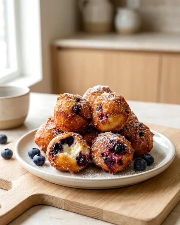 Air Fryer Blueberry Cottage Cheese Donut Holes