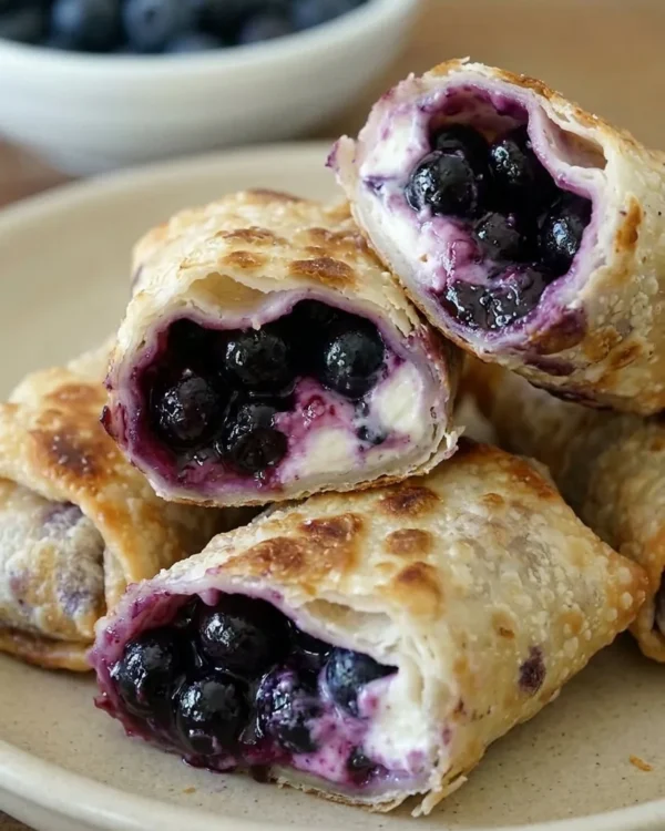 Air Fryer Blueberry Cream Cheese Egg Rolls
